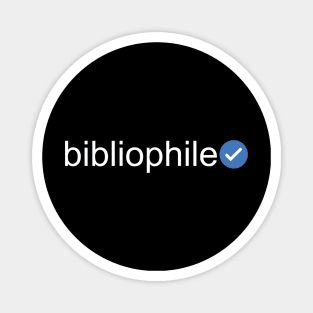 Verified Bibliophile (White Text) Magnet